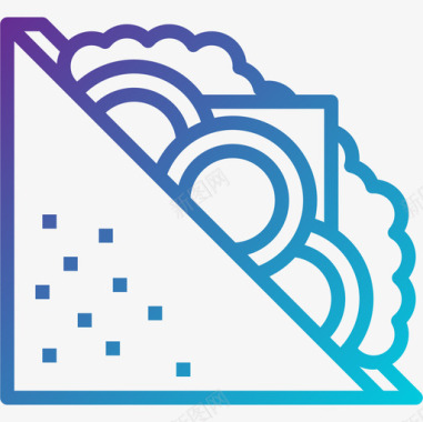 三明治食物127梯度图标图标