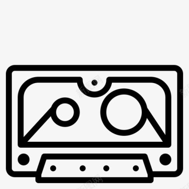 音乐磁带音频录音室图标图标