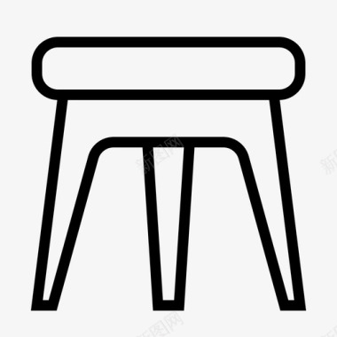 采购产品凳子酒吧凳椅子图标图标