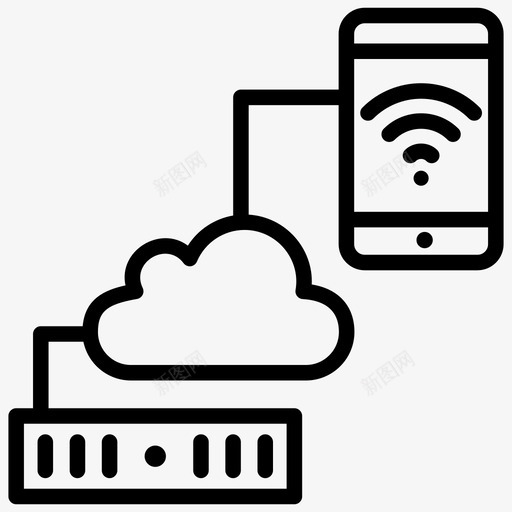 网络共享云计算云连接图标svg_新图网 https://ixintu.com 云计算 共享 向量 图标 技术 网络 连接