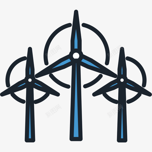 风力涡轮机工厂19线性颜色图标svg_新图网 https://ixintu.com 工厂 涡轮机 线性 颜色 风力