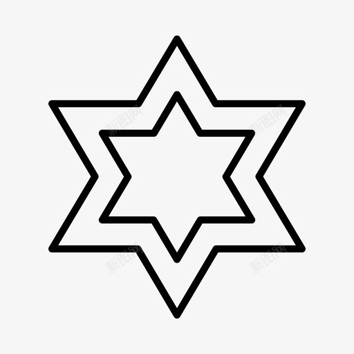 犹太星犹太教宗教图标svg_新图网 https://ixintu.com 宗教 崇拜 犹太 犹太教