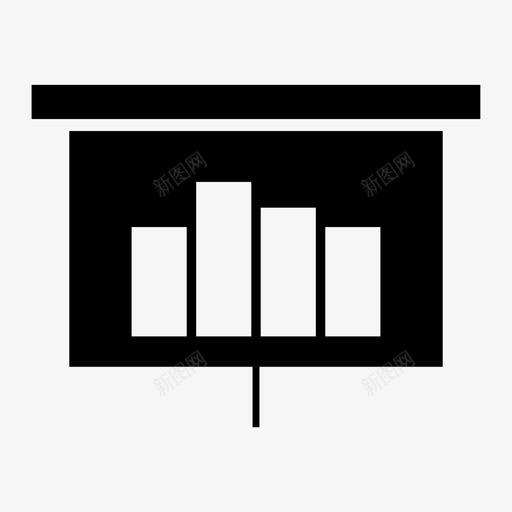 图表演示板学习图标svg_新图网 https://ixintu.com 图标 图表 字形 学习 工作 演示 课程