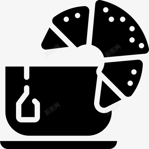 牛角面包6号咖啡填充图标svg_新图网 https://ixintu.com 6号 咖啡 填充 牛角 面包