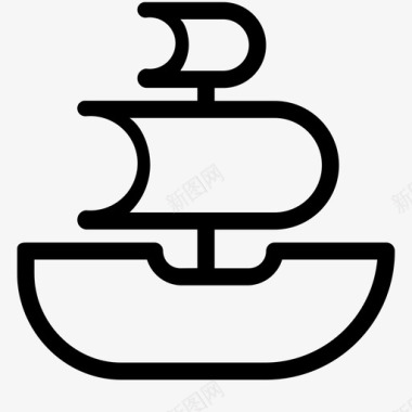 海盗船运输工具车辆图标图标