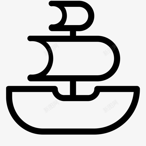 海盗船运输工具车辆图标svg_新图网 https://ixintu.com 暑假 海盗船 车辆 运输工具