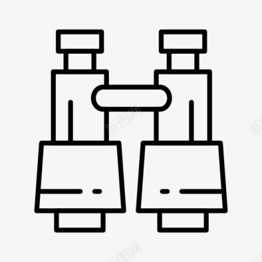 双筒望远镜野外眼镜搜索图标图标