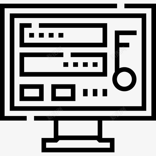 关键字保护和安全7线性图标svg_新图网 https://ixintu.com 保护 关键字 安全 线性