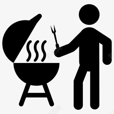 烧烤厨师烹饪食品图标图标