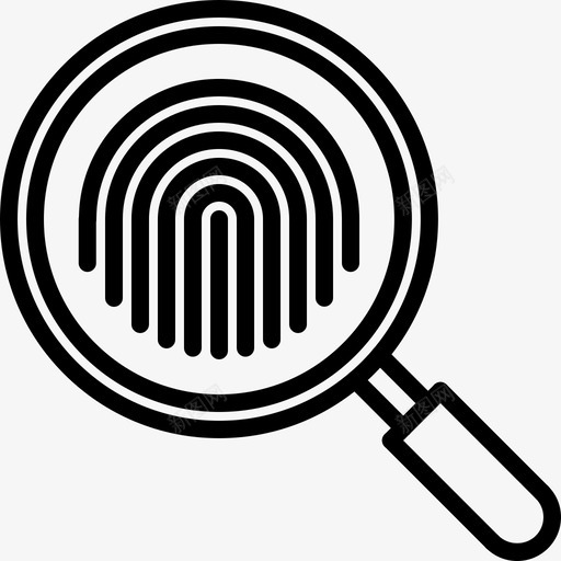 指纹放大镜警察图标svg_新图网 https://ixintu.com 指纹 搜查 放大镜 警察
