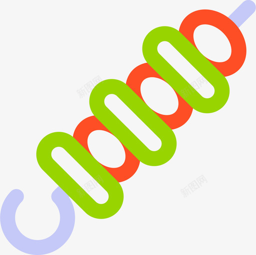 烤肉串烤肉33线性颜色图标svg_新图网 https://ixintu.com 烤肉 线性 颜色