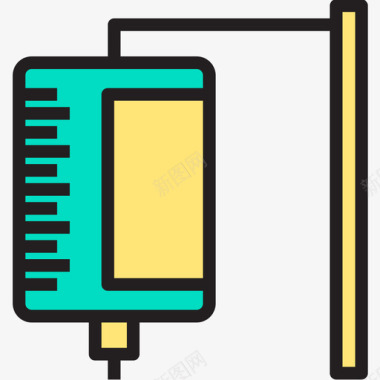 生理盐水医疗保健9线性颜色图标图标