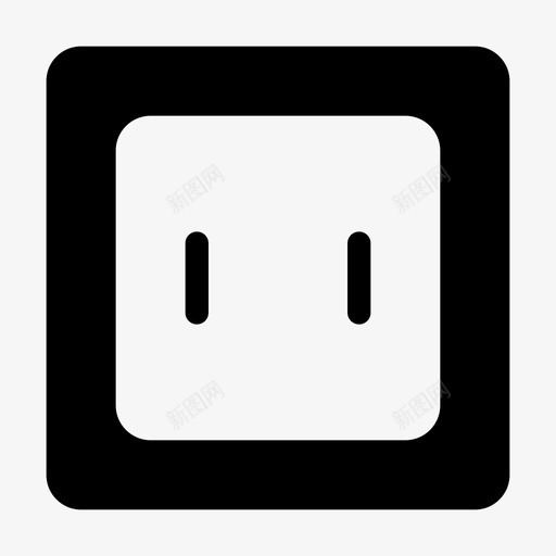 a型插座插头端口图标svg_新图网 https://ixintu.com 2针 插头 插座 电胶 端口