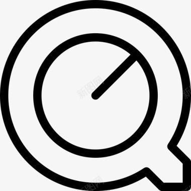 Quicktime徽标5线性图标图标