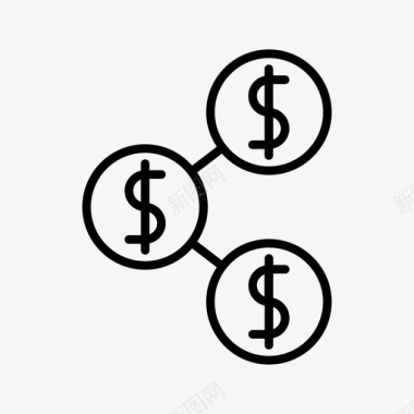 利润业务货币美元图标图标