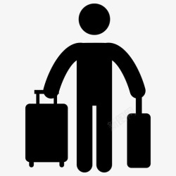 旅客免扣PNG图旅客登记入住行李员图标高清图片