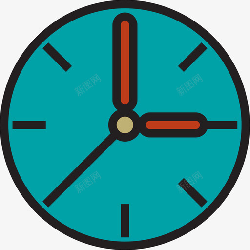 时钟教育和学习7线性颜色图标svg_新图网 https://ixintu.com 教育和学习7 时钟 线性颜色
