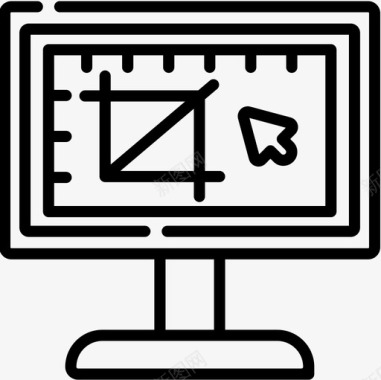 计算机网页68线性图标图标