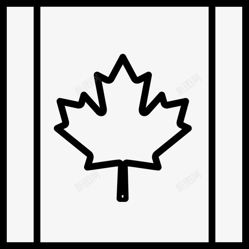 加拿大国旗国家世界图标svg_新图网 https://ixintu.com 世界 加拿大 国家 国旗 方形 简体