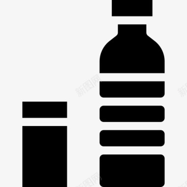 水瓶饮料11固体图标图标