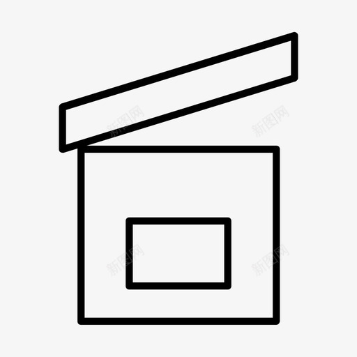 开箱纸板集装箱图标svg_新图网 https://ixintu.com 交货 包装 开箱 纸板 集装箱