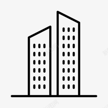 建筑物城市企业图标图标