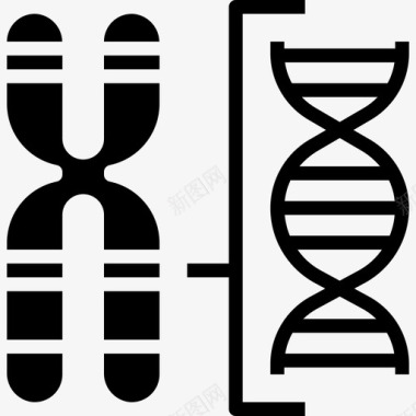 染色体遗传学3填充图标图标