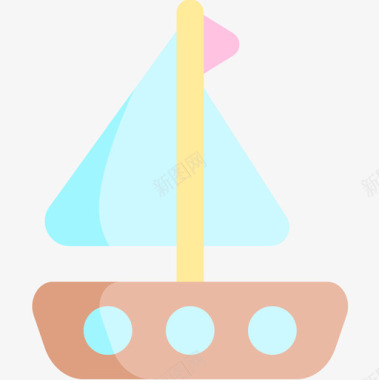 船婴儿淋浴6平的图标图标
