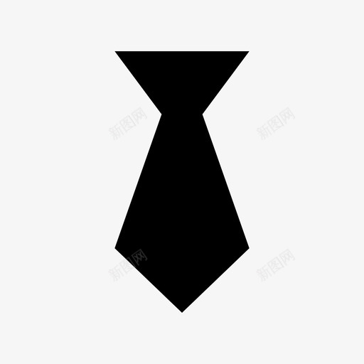 黑领带图标svg_新图网 https://ixintu.com 黑领带