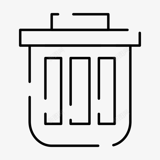 垃圾桶篮子容器图标svg_新图网 https://ixintu.com 删除 垃圾桶 容器 篮子 网络界面feb收集v4