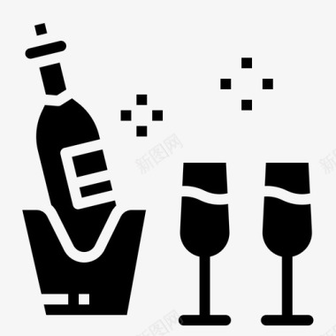 葡萄酒酒类酒瓶图标图标