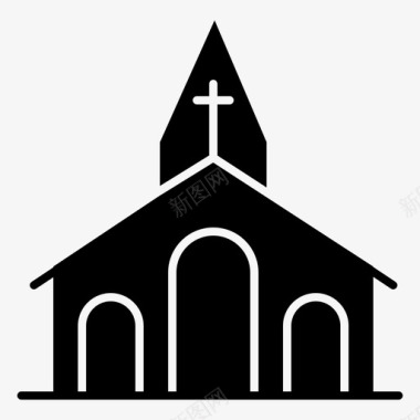 教堂庆祝会基督教图标图标