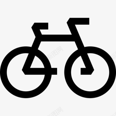 自行车健身70直线型图标图标