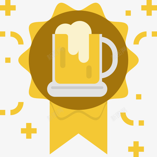 奖励啤酒21平的图标svg_新图网 https://ixintu.com 啤酒 奖励 平的