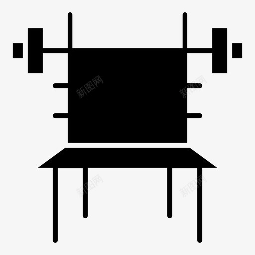 卧推哑铃健身图标svg_新图网 https://ixintu.com 健身 健身房 卧推 哑铃 娱乐 机器 设备 运动 雕文