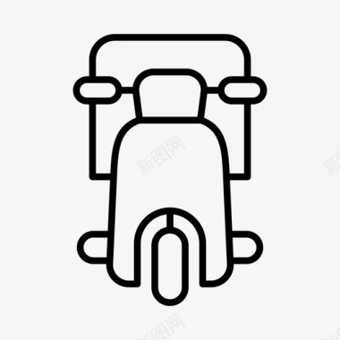 滑板车摩托车骑行图标图标