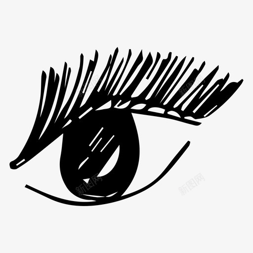 眼睛视力素描图标svg_新图网 https://ixintu.com 眼睛 素描 视力 视图 视觉