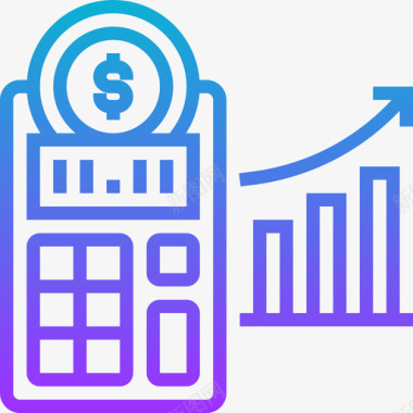 计算器商业管理38梯度图标图标