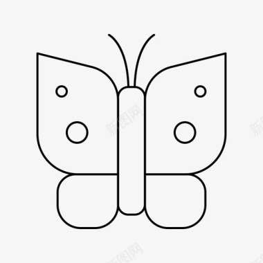 蝴蝶自由昆虫图标图标