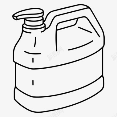 工业用手清洁剂瓶手清洁剂图标图标