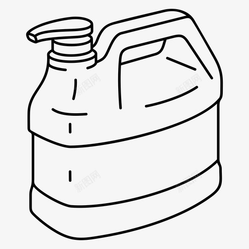 工业用手清洁剂瓶手清洁剂图标svg_新图网 https://ixintu.com 工业用手清洁剂 手清洁剂 泵分配器 泵瓶 瓶