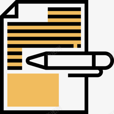 文档邮政要素5黄色阴影图标图标