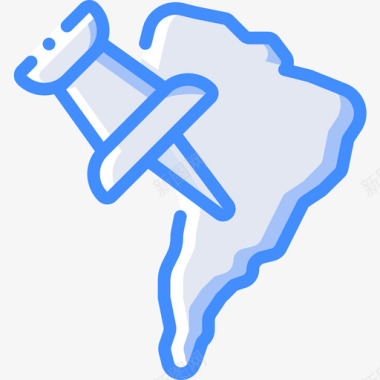 南美洲南美洲5蓝色图标图标