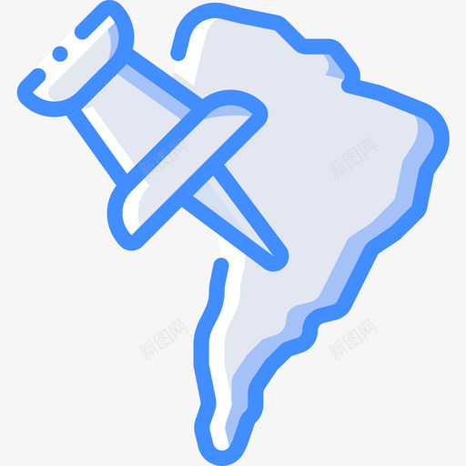 南美洲南美洲5蓝色图标svg_新图网 https://ixintu.com 南美洲 蓝色