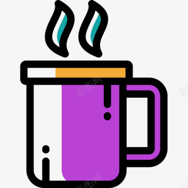 咖啡创意工具22色彩省略图标图标