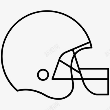 足球头盔设备隔离图标图标
