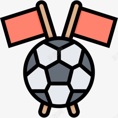 足球足球27线性颜色图标图标