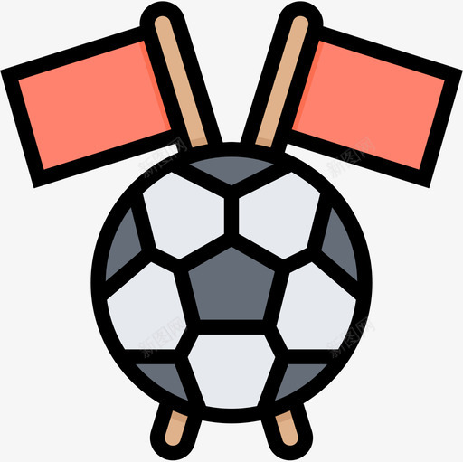 足球足球27线性颜色图标svg_新图网 https://ixintu.com 线性颜色 足球 足球27