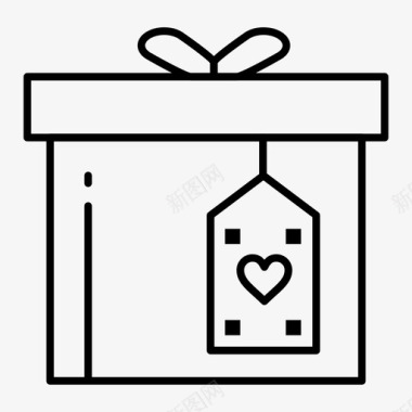 礼品礼盒送货图标图标
