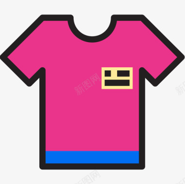 衬衫购物和电子商务5线性颜色图标图标